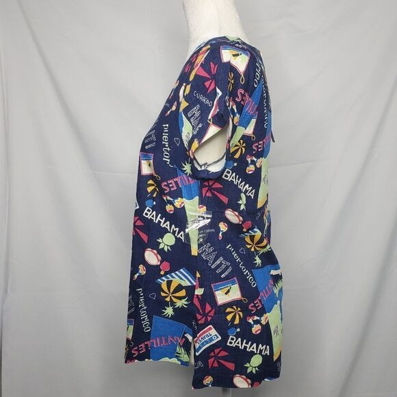 NEW MODCLOTH top‎ delightful demeanor linen short sleeve shirt M - Picture 3 of 11